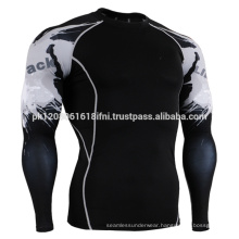 mens body building skin tight long sleeve rash guard